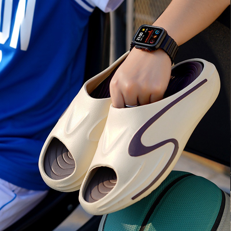 Coconut Slippers Men's Summer 2025 New Style Outer Wear Thick Bottom Non-Slip Beach Slippers Sports Shit-Treading Slides