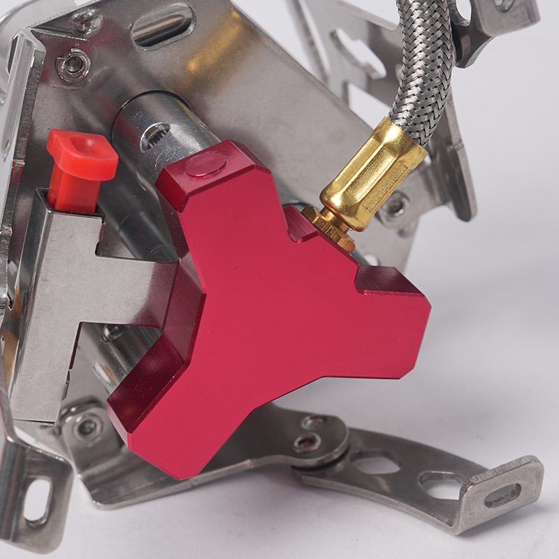 Outdoor Portable Three-Head Camping Style Windproof Mini Stainless Steel Camping Style Stove Gas Stove Folding Cassette Stove