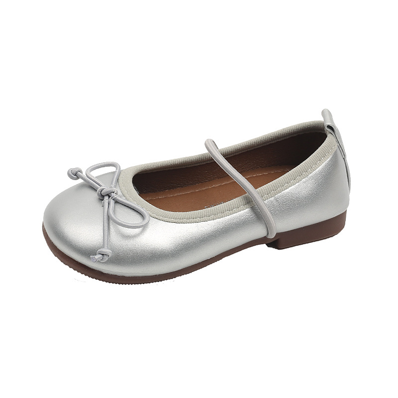 2025 Spring New Arrival Bow Single-layer Shoes Fashion Girl Baby Children's Shoes Children's Leather Shoes Chanel Style Girl's Princess Shoes