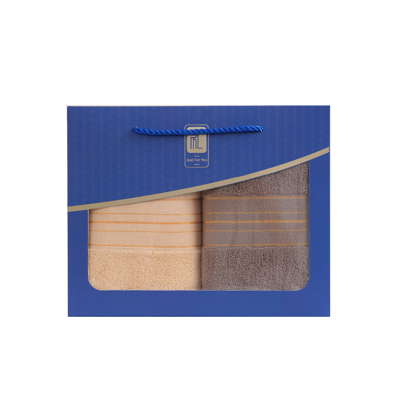 Gift towel gift box pure cotton factory wholesale gold silk thickened cotton absorbent face towel back gift printing logo