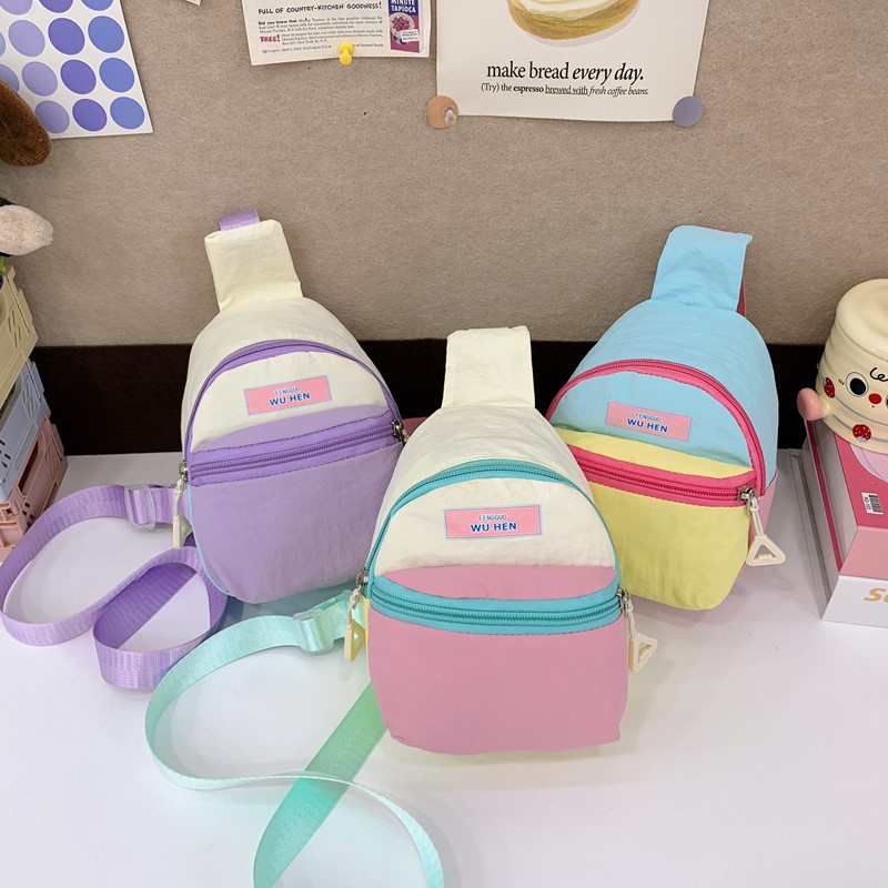 Creative and Trendy Dopamine Travel Mini Mobile Phone Bag, Small School Bag, Contrasting Color Cross-Body Bag for Outings, Versatile Daily Use Bag