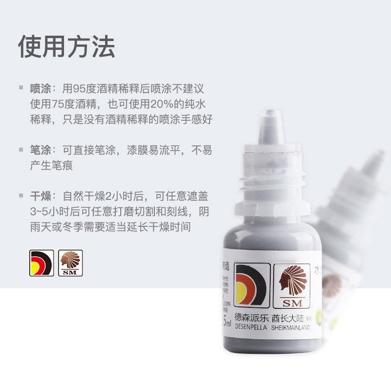 Biliili Chief Continent Black/White/Grey Water-Based Soil High-Polyester Paint Gundam Model Primer Special for Models