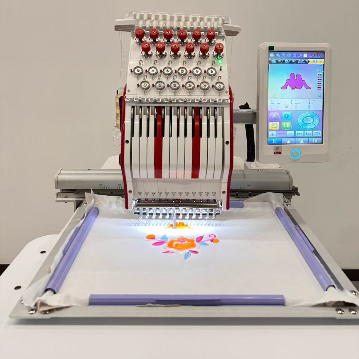 Yip's single head 12 needle new new color A15 electric control embroidery machine 300*400 computer embroidery machine
