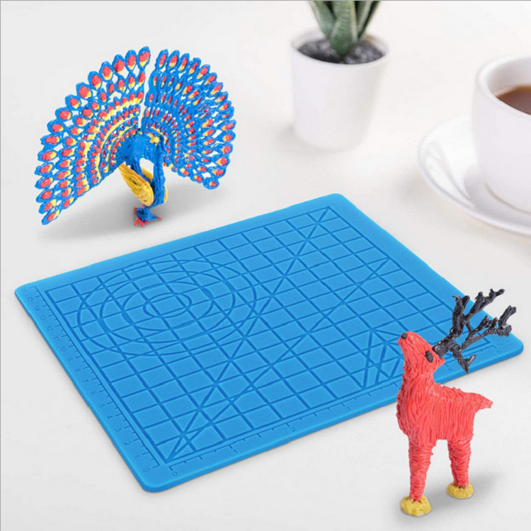 Cross-border 3D printing pen silicone drawing pad 3D pen basic graphic drawing board baby Enlightenment copying board printing pad