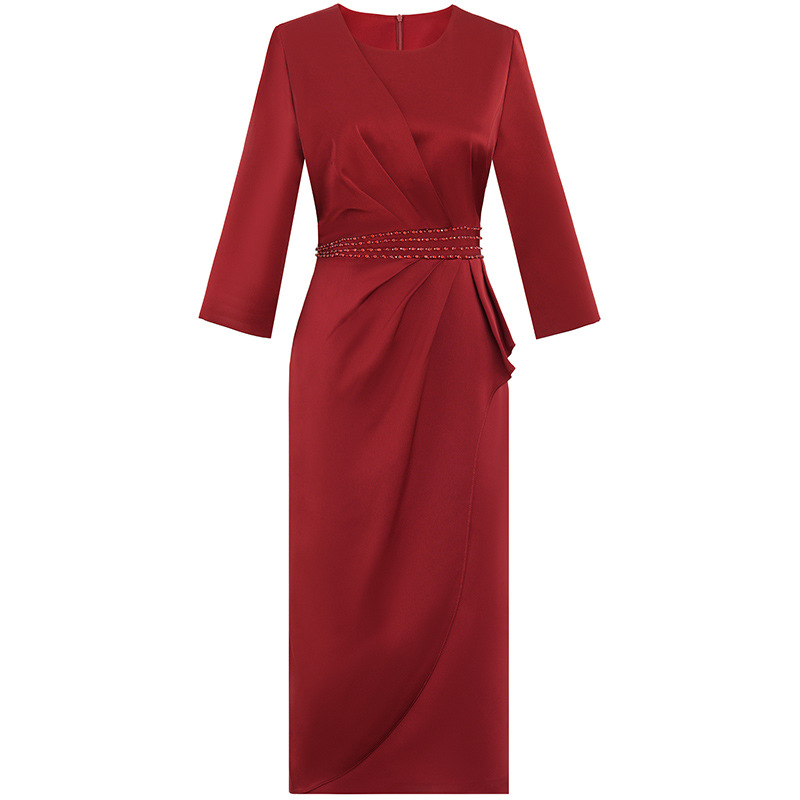 Noble mother wedding dress 2024 spring new elegant temperament dress high-end happy mother-in-law young style