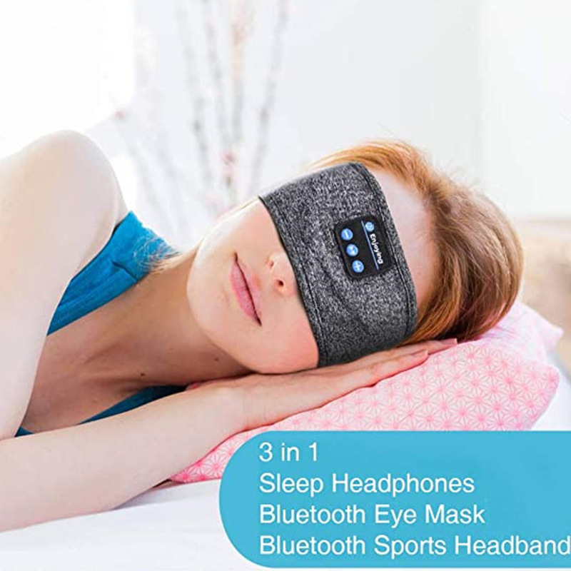 Bluetooth 5.0 music sleep eye mask detachable key body yoga sweat-absorbent headband outdoor running Bluetooth hair band