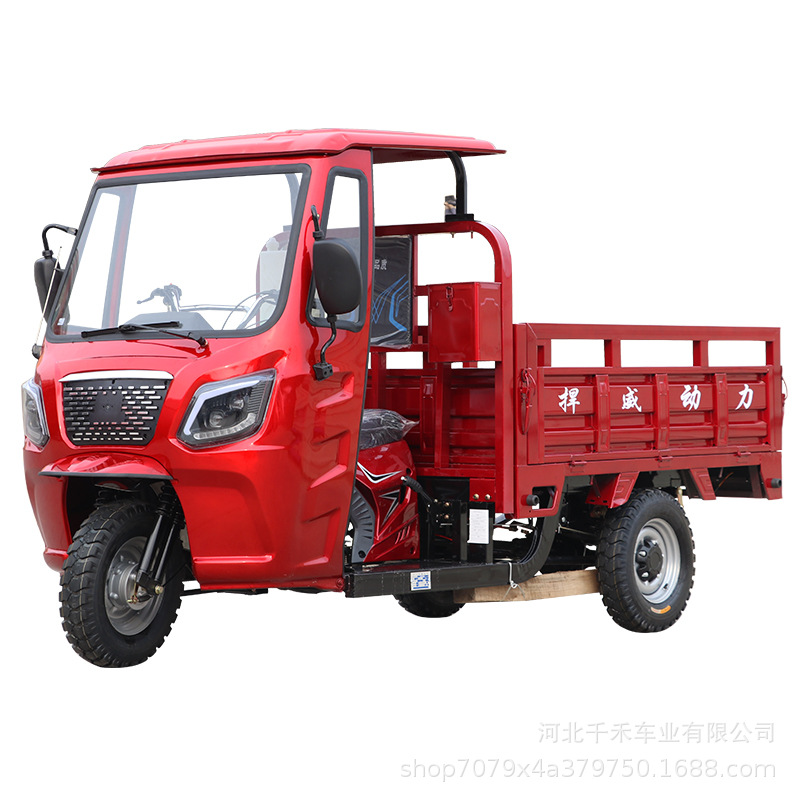 Send semi-closed luxury canopy half-shed fuel oil tricycle motorcycle tricycle cross-border household agricultural new genuine goods