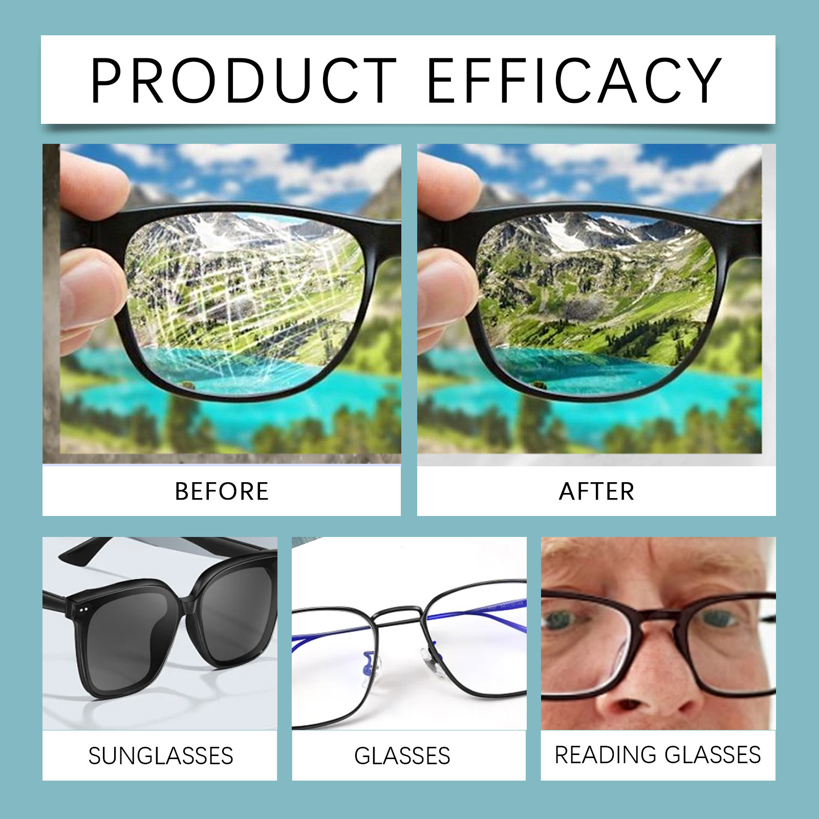 Jue-Fish Lens Scratch Remover Repair Scratch Blurry Glasses Glass Grinding Refurbishment Cure