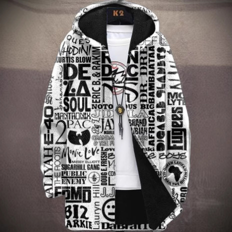 Новая модная куртка с цифровым принтом 2024 Флисовая утепленная куртка для мужчин