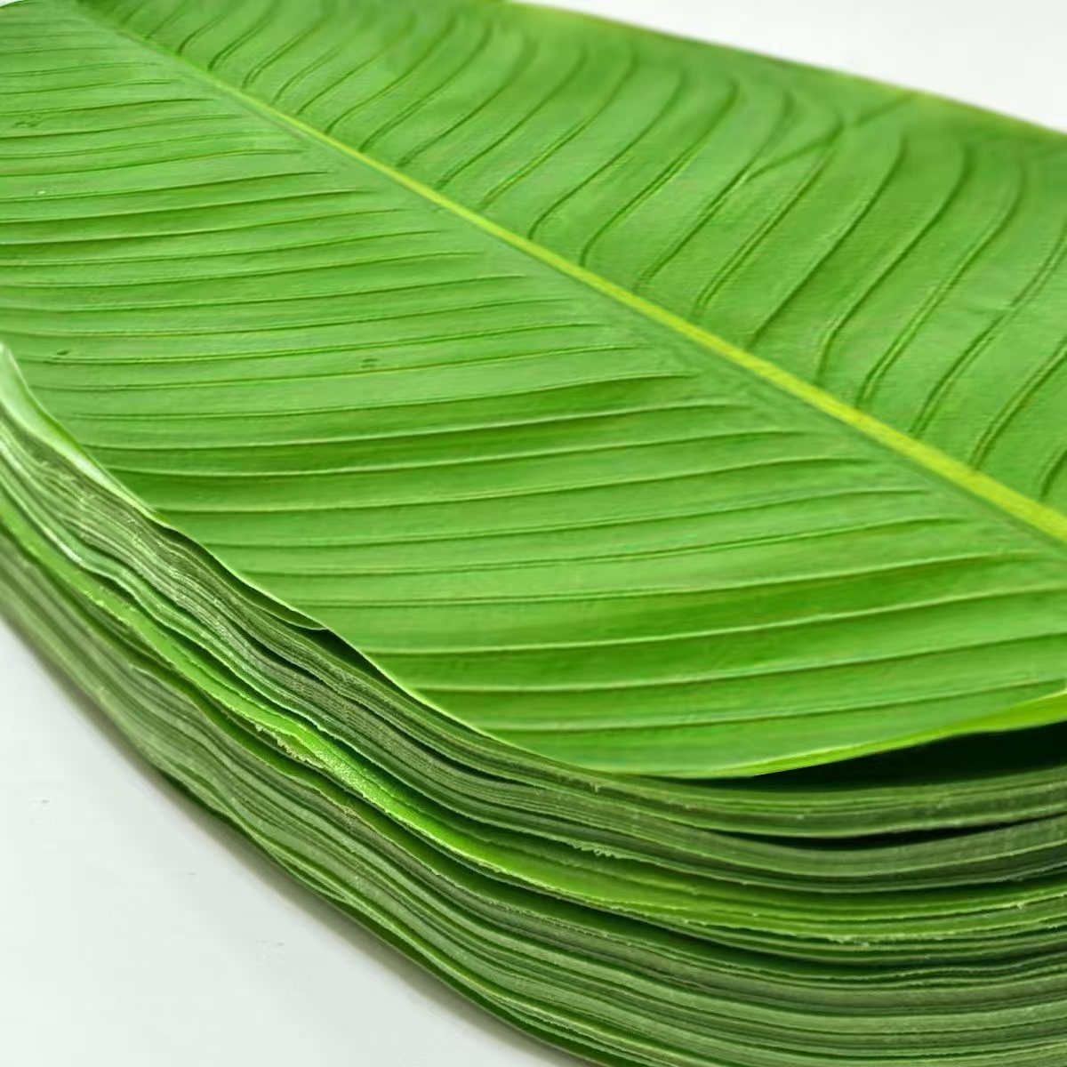 Simulation Green Leaf Simulation Banana Leaf Barbecue Fruit Seafood Decorative Ingredients Bottom False Leaf Octagonal Leaf Simulation Leaf