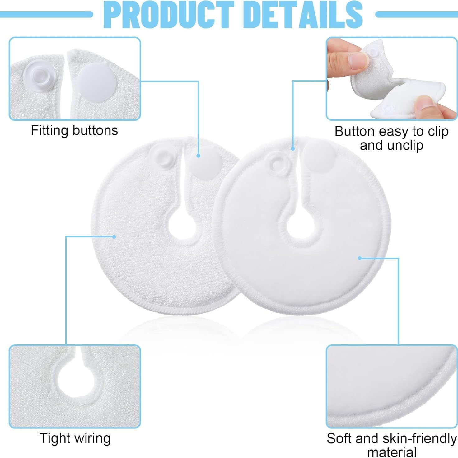 28 pieces of suit dialysis cotton feeding straw pad g-tube pad for baby patient machine washable anti-galactorrhea