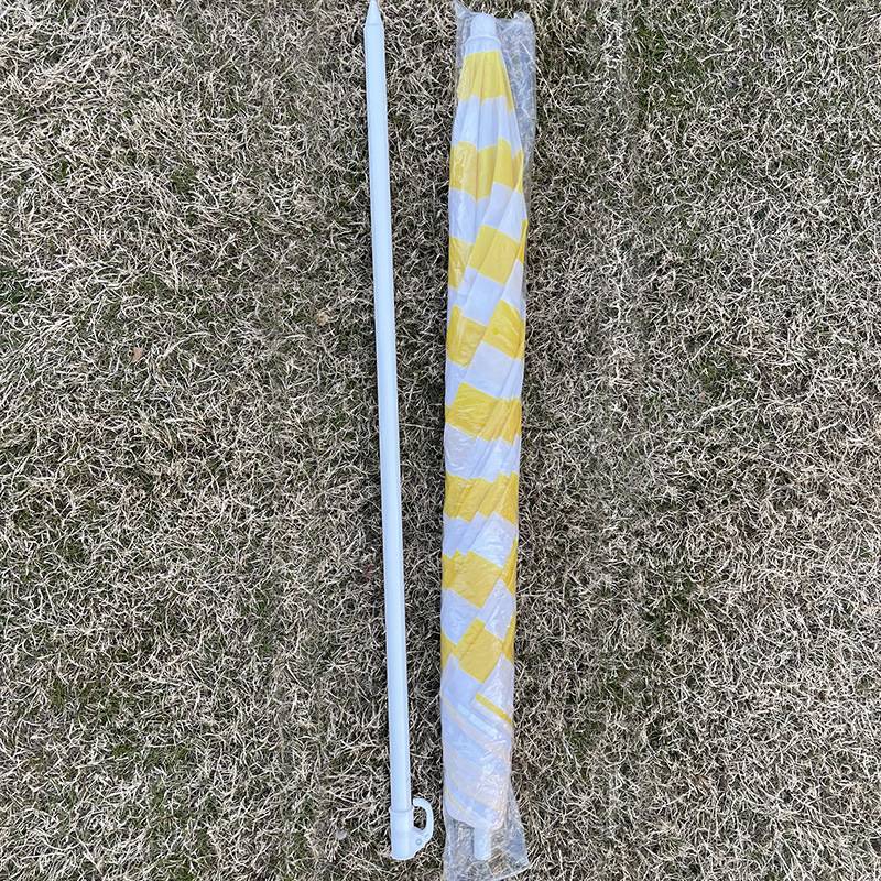 Factory Direct Sales 170t Polyester Beach Sun Umbrella Striped Beach Umbrella Outdoor Parasol Beach Umbrella Cross-Border Customization