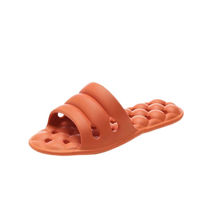 Travel hotel bathroom non-slip non-smelly feet hollow leaking shoes men's summer new couples home folding slippers women