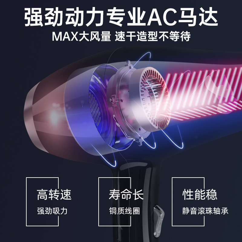 Xiaomi High-Power Hair Dryer Home Barber Shop High-Wind Negative Ion Hair Care Quick-Drying Hair Salon Hair Dryer