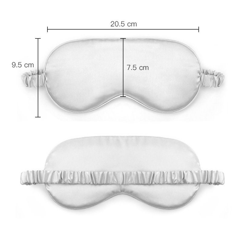 Simulated Silk Sleep Eye Mask Lunch Break Light-Blocking Breathable Elastic Eye Mask Printed Logo Double-Sided Silk Eye Mask Wholesale