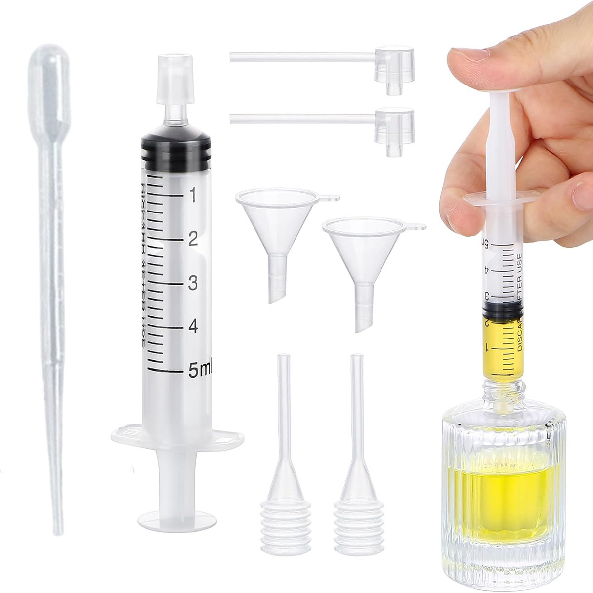 Дозатор для парфюма, образец парфюмерной бутылки, специальный разделитель, инструмент для упаковки, насос 5шт