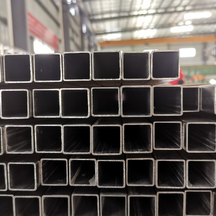 Zhejiang Direct Supply 201 Stainless Steel Square Tube Glossy Decorative Internal Weld Joint Polishing 6m Long 201 Stainless Steel Square Tube