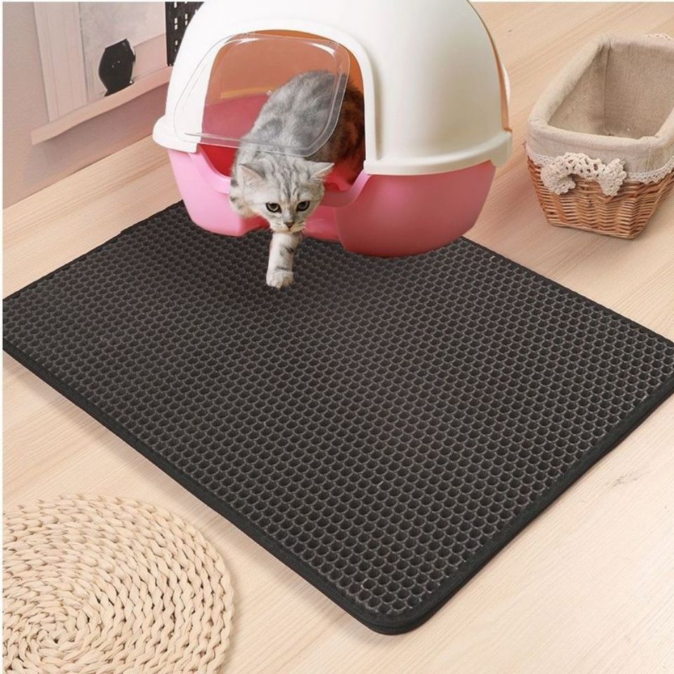 Double Layer Cat Litter Mat Pet Products Waterproof Anti-slip Cat Mat Cat Foot Mat Eco-friendly EVA Pet Cat Dog Mat