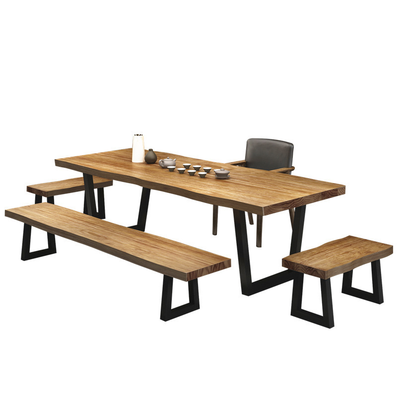 New Chinese Style Tea Table Solid Wood Tea Table and Chair Combination Modern Simple Nordic Living Room Coffee Table Office Tea Table Large Board