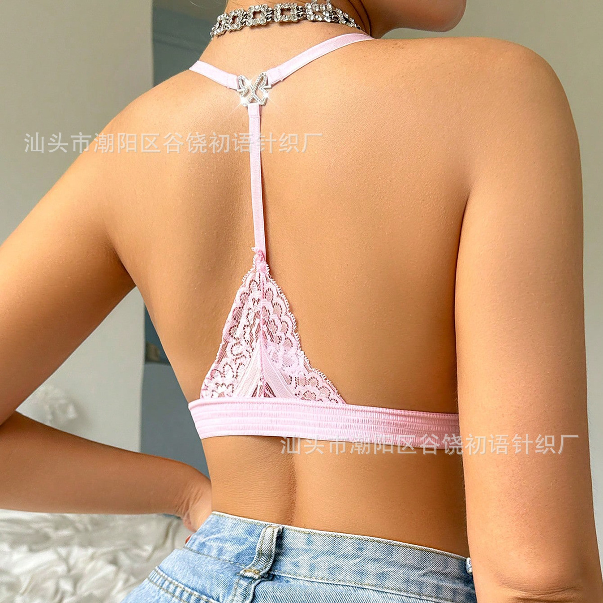 Бюстгальтер во французском стиле, тонкий, кружевной, без косточек, анти-конвексный