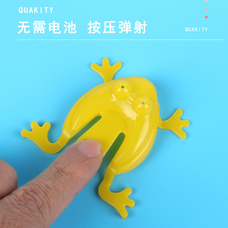 Plastic Bouncing Frog Jumping Frog Children's Educational Toy Classic Nostalgic Male Manufacturer Wholesale