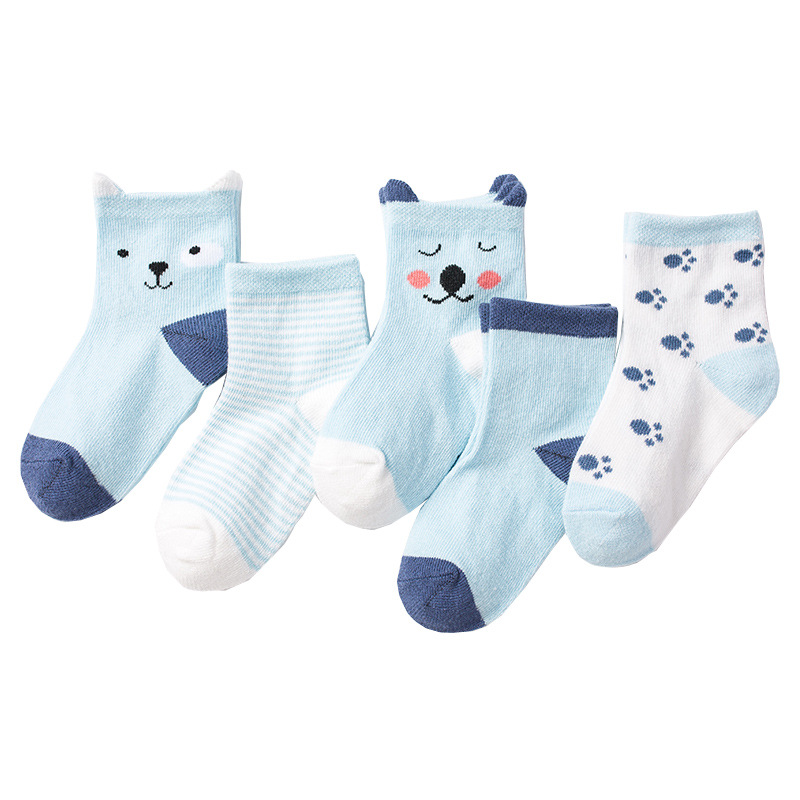 Cross-Border Wholesale Spring and Autumn Children's Socks Boys and Girls Cartoon Mid-Calf Socks Students Children Cute Baby Cotton