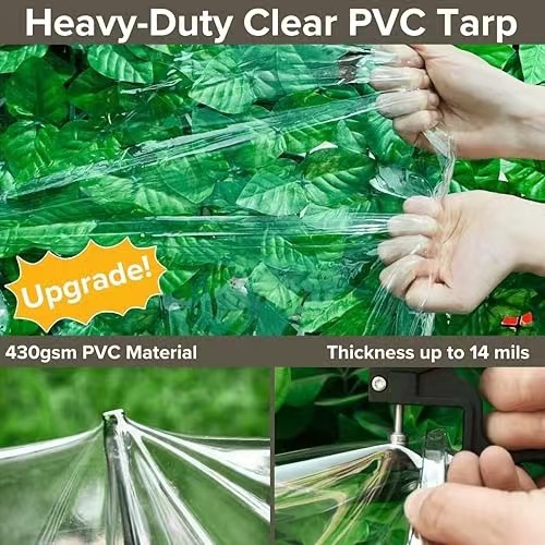 Transparent outdoor windshield tarpaulin dustproof thickened waterproof cloth pe material tear-resistant plastic cloth rainproof sunscreen tarpaulin