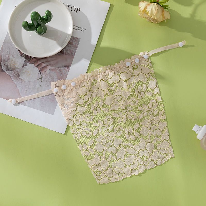 Spring and summer one-piece anti-exposure lace tube top women's seamless short sexy strapless invisible bra