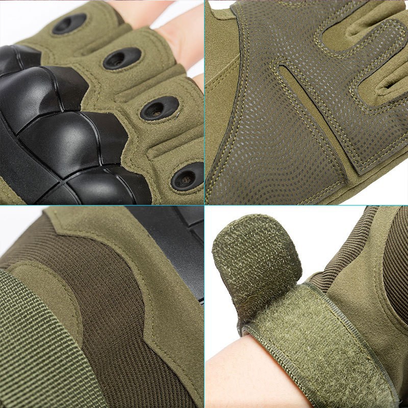 Tactical Finger Gloves Men's Soft Shell Protective Palm Pad Touch Screen Fighting Training Combat Anti-skid Army Fans Amazon Cross-border