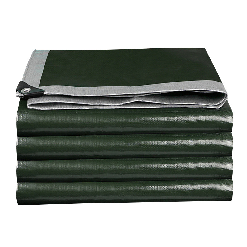Thickened outdoor waterproof cloth rainproof cloth sunscreen three-screen cloth pe coated green tarpaulin plastic tarpaulin rain cloth