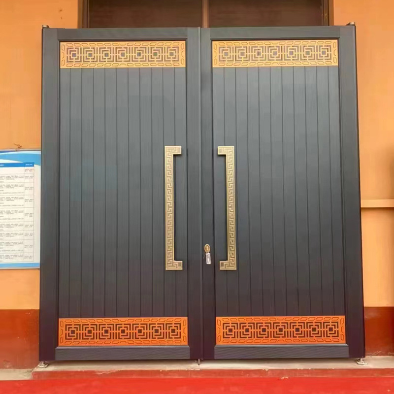 Chinese Courtyard Gate Aluminum Alloy Courtyard Villa Normcore Modern Self-Built House Aluminum Art Gate New Chinese Style Aluminum Art Gate