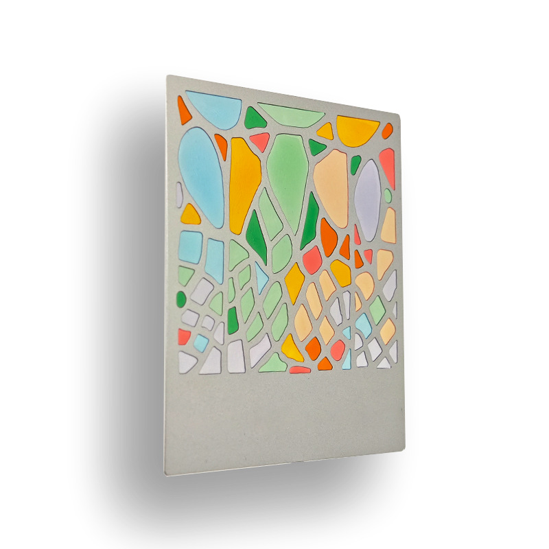 Barcelona Translucent Metal Refrigerator Magnet Gaudi Transparent Mosaic Metal Bookmark Popular Colorfuled Glass Bookmark