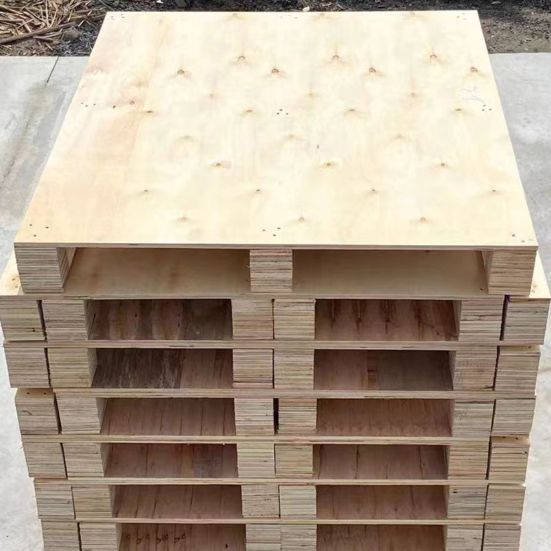 Factory Direct Supply of Fumigation-Free Logistics Wooden Pallets Warehouse Turnover Four-Sided Fork Wooden Pallets Transport Warehouse Wood Storage Pallets