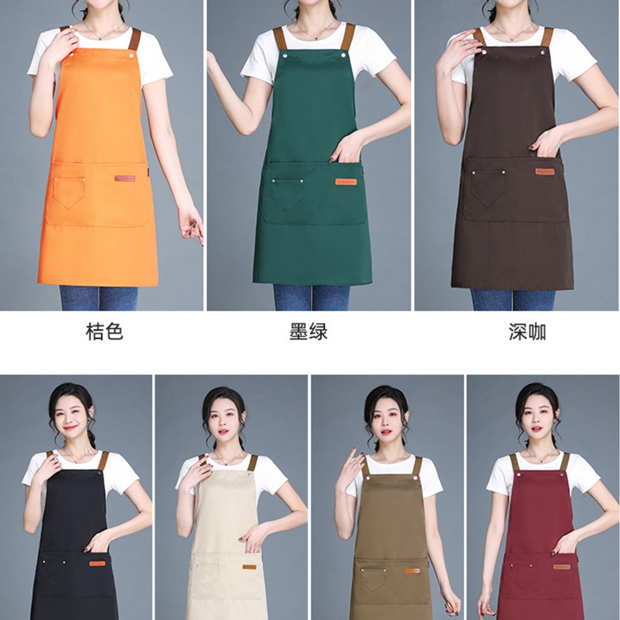 Advertising apron custom logo apron custom waterproof pvc apron printing Oxford polyester gift apron wholesale