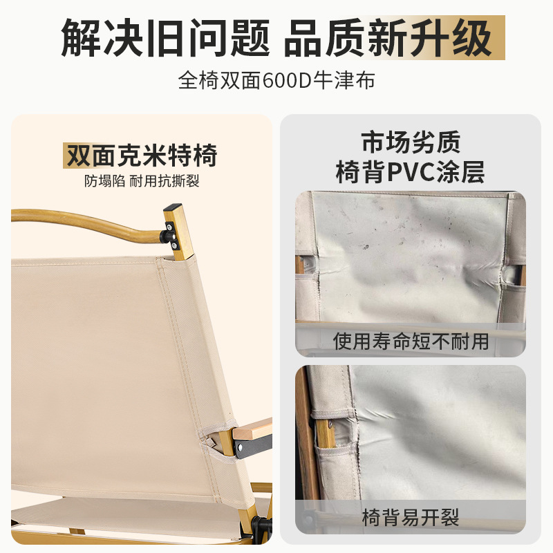 Kermit Chair Outdoor Folding Chair Camping Picnic Table Fishing Leisure Portable Chair Ultra-Light Aluminum Alloy Stool