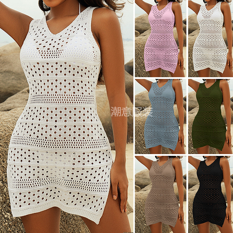 Женское платье на отпуск, сексуальное, с вырезом, модное, длинное, для пляжа, новая, на Амазон