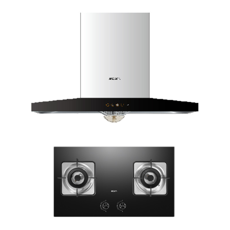 Boss Fame 860E+7B2M2 Smoke Stove Set Large Suction Range Hood Household Range Hood Gas Stove
