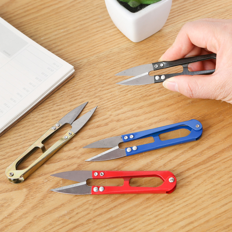 Daily necessities cross stitch special color scissors tailor spring U-shaped thread scissors small pliers scissors wholesale
