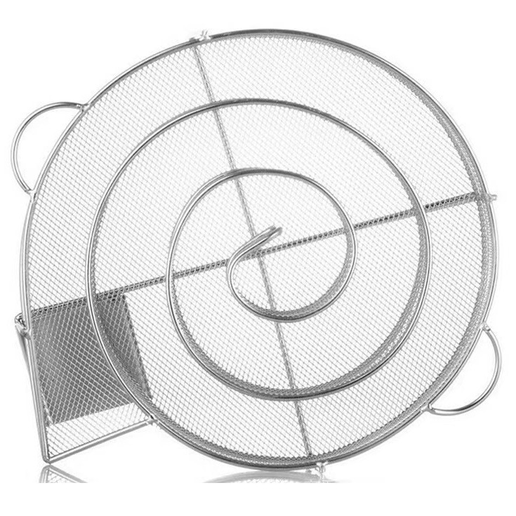 304 Smoker Box Stainless Steel Bbq Mesh Large Capacity M-Shaped Cold Smoke Generator Square Smoker Mesh Basket Bbq Box