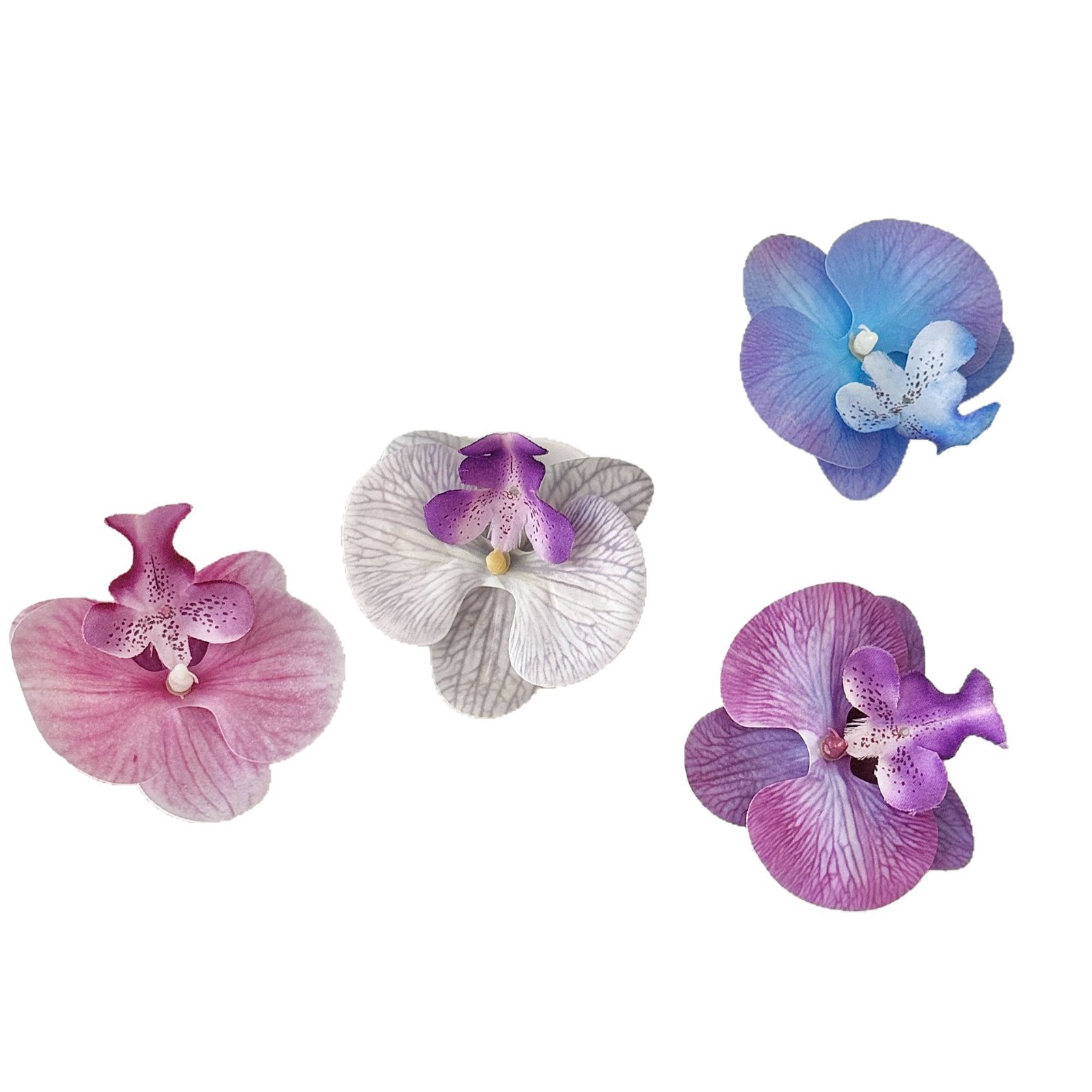 Phalaenopsis artificial flower flower head artificial flower handmade DIY decorative hairpin corsage accessories hand gift cake decorations
