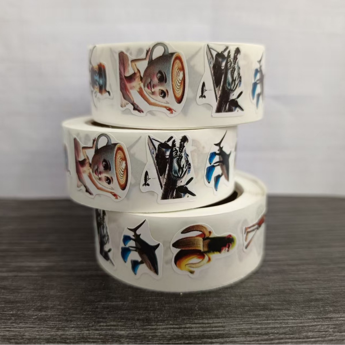 Foreign Popular Shanhaijing Volume Stickers Creative Sand Sculptures Fun Funny Abstract Creative Stickers Campus Funny Decoration