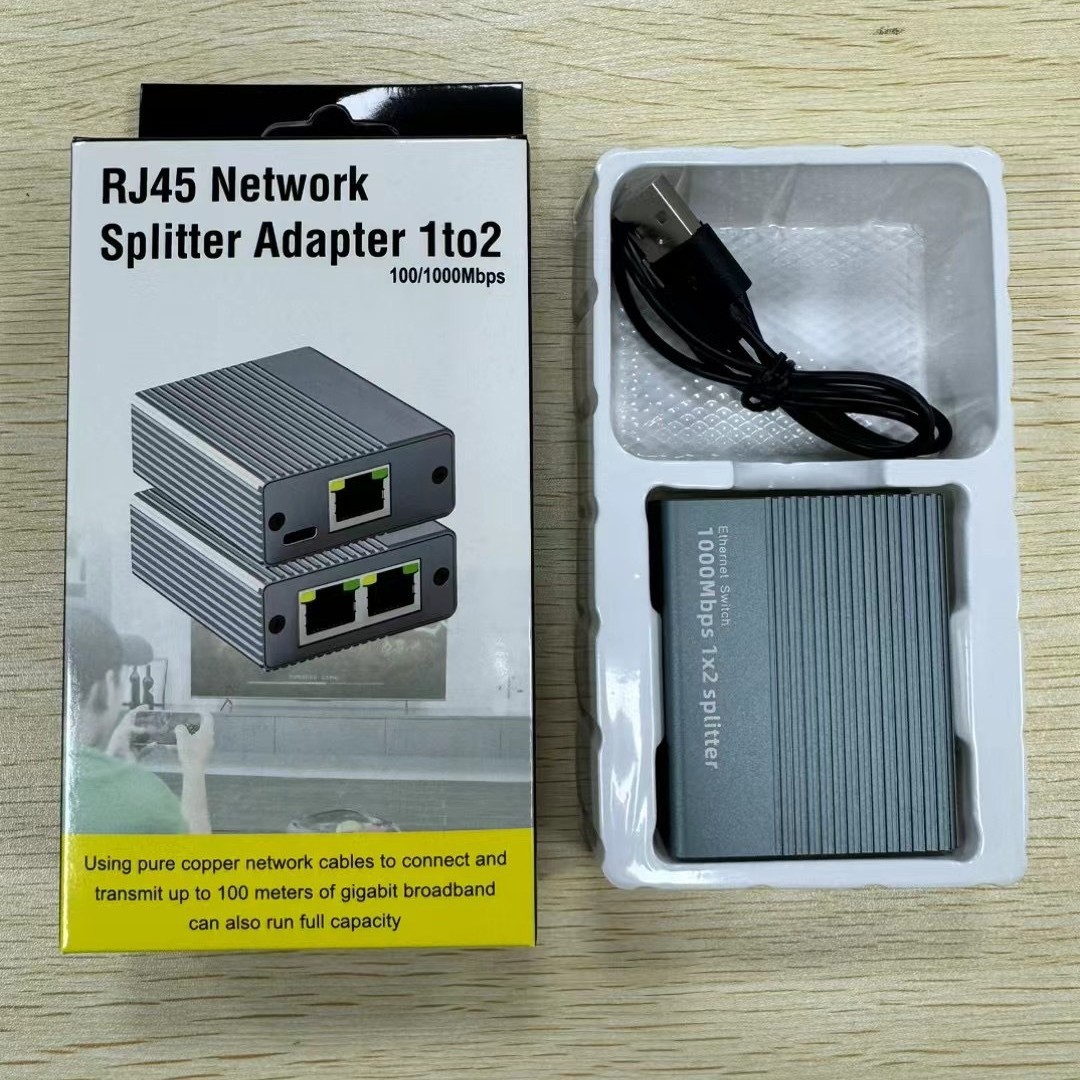 Factory Private Model Network Splitter One to Two Thousand Gigabit Network Splitter Broadband Routing Switch One to Two