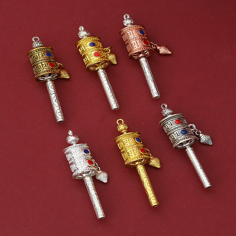 Новый кулон с молитвенным колесом, этнический стиль, Xizang, для сумки, аксессуары, горячая продажа