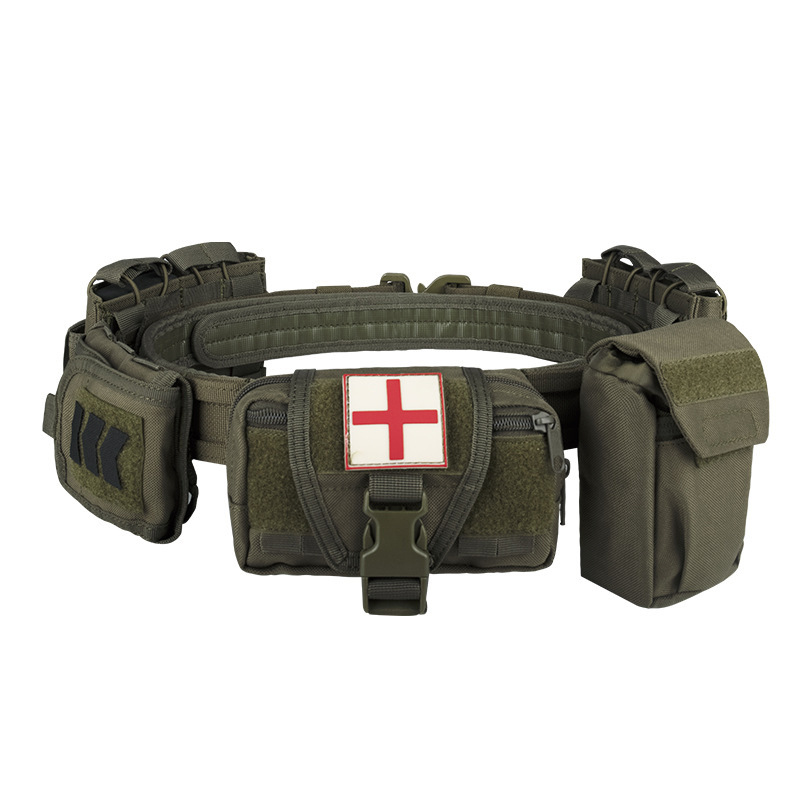 Outdoor Tactical Multifunctional Duty Waist Bag Tactical Six-piece Set Tactical Girdle Tactical Belt