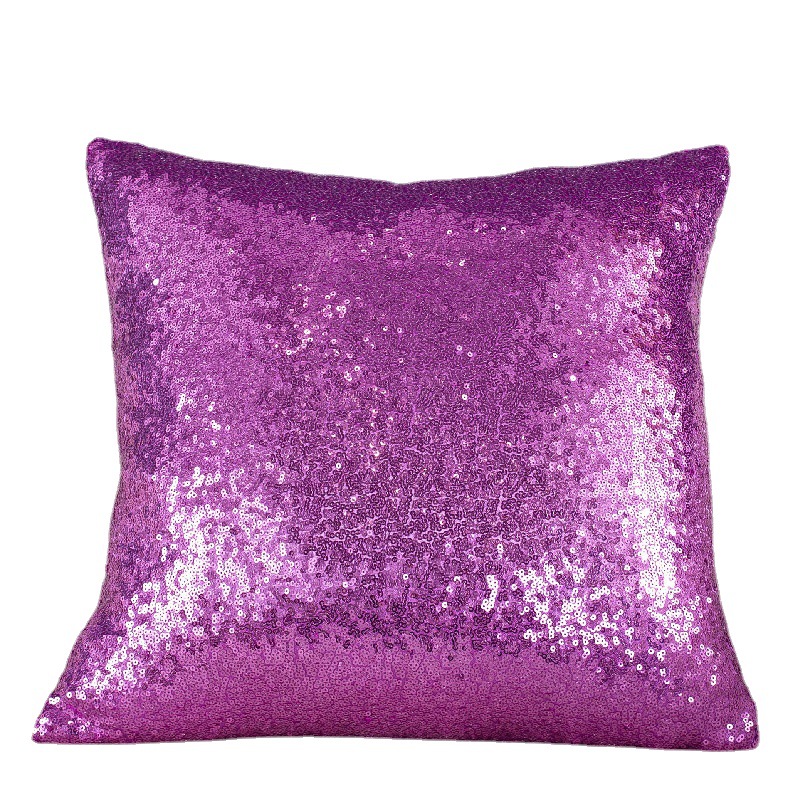 Sequin Pure Color Gradient Cushion Cover Ins Cross-Border New Year Christmas Sofa Cushion Pillow Cover Office Lumbar Support