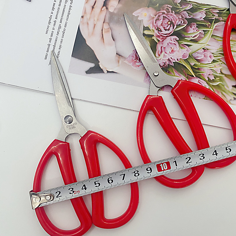 Red scissors household scissors paper cutting office cutting stationery scissors 2 yuan store department store wholesale