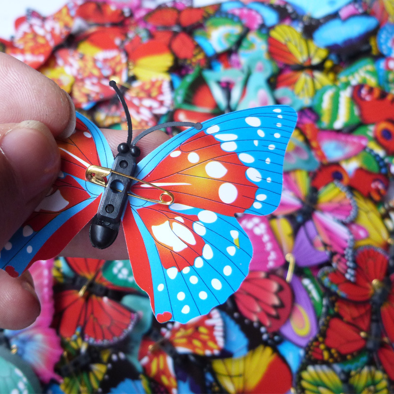 Simulation butterfly 3d three-dimensional pin creative home living room curtain decoration 500/200 color butterfly