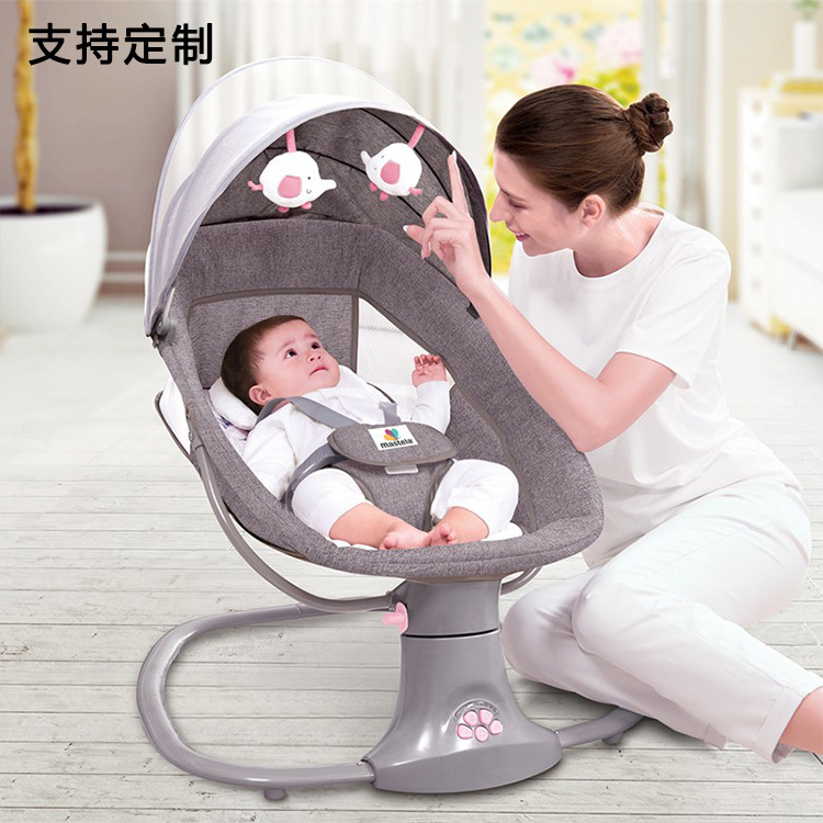 Crib Rocking Chair Multifunctional Electric Rocking Chair to Coax Baby Artifact Baby Intelligent Soothing Swing Cross-Border