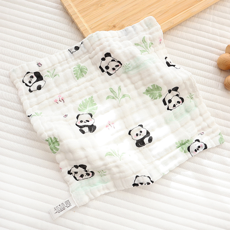 [Affordable Model] Class a Six-Layer 25X25Cm Pure Cotton Gauze Saliva Towel Baby Square Towel Absorbent Face Wash Feeding Towel
