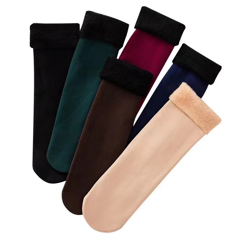 Snow socks wholesale unisex floor socks warm fleece-lined thickened tube socks antifreeze home student socks artifact